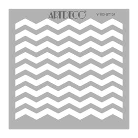 Artdeco Zig Zag 134 30x30 cm Stencil