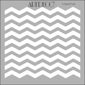 Artdeco Zig Zag 134 30x30 cm Stencil