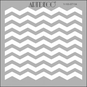 Artdeco Zig Zag 134 30x30 cm Stencil