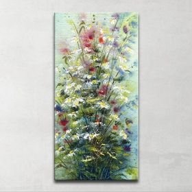 Arte P1101 Beyaz Papatyalar Kanvas Tablo
