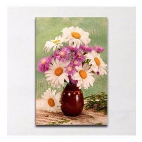 Arte P1101 Beyaz Papatyalar Kanvas Tablo