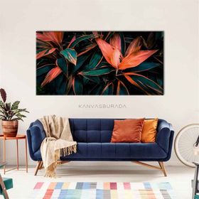 Arte P1152 Yeşil Yapraklar Kanvas Tablo