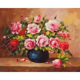 Arte P1268 Vazoda Güller Kanvas Tablo
