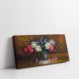 Arte P1268 Vazoda Güller Kanvas Tablo