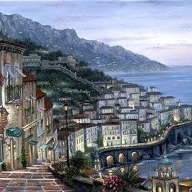 Arte Sahil Şehri Kanvas Tablo