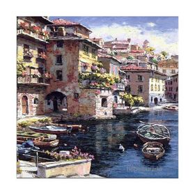 Arte Sahil Şehri Kanvas Tablo