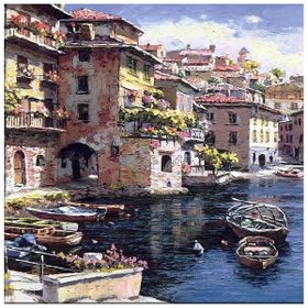 Arte Sahil Şehri Kanvas Tablo