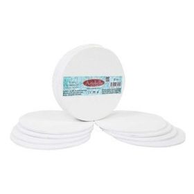Artebella 10 cm 8'li Set Preslenmiş Tuval Kompozit Yuvarlak