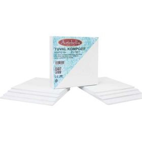 Artebella 10x10 cm 8'li Set Preslenmiş Tuval Kompozit