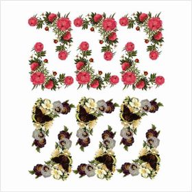 Artebella 1644V Koyu Zemin 35x50 cm Extra Büyük Kolay Transfer