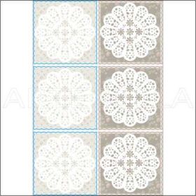 Artebella 1760K Koyu Zemin 23x34 cm Büyük Dantel Kolay Transfer