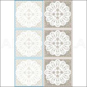 Artebella 1760K Koyu Zemin 23x34 cm Büyük Dantel Kolay Transfer