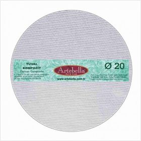 Artebella 20 cm Yuvarlak Preslenmiş Tuval Kompozit