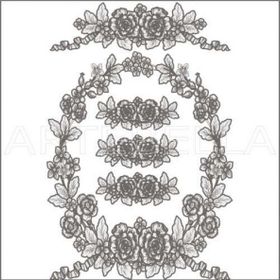 Artebella 23X34 cm Koyu Zemin 1765K Dantel Kolay Transfer