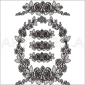 Artebella 23X34 cm Koyu Zemin 1765K Dantel Kolay Transfer