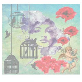 Artebella 25x25 cm 6009K Koyu Zemin Mixart Kolay Transfer