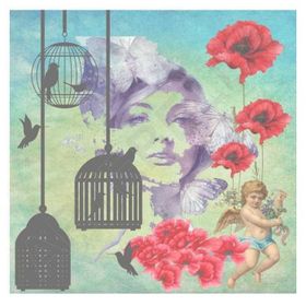 Artebella 25x25 cm 6009K Koyu Zemin Mixart Kolay Transfer