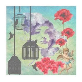Artebella 25x25 cm 6009K Koyu Zemin Mixart Kolay Transfer