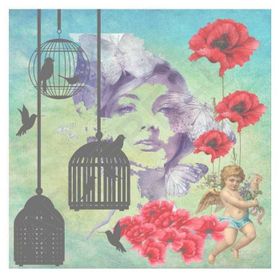 Artebella 25x25 cm 6009K Koyu Zemin Mixart Kolay Transfer