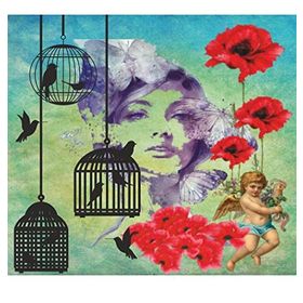 Artebella 25x25 cm 6009K Koyu Zemin Mixart Kolay Transfer