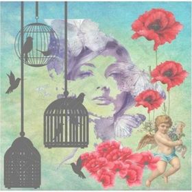 Artebella 25x25 cm 6009K Koyu Zemin Mixart Kolay Transfer