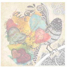 Artebella 25x25 cm 6071K Koyu Zemin Mixart Kolay Transfer