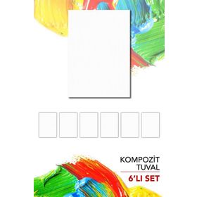 Artebella 25X35 cm 6 lı Pres Kompozit Tuval