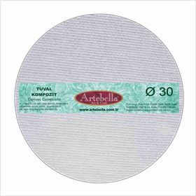 Artebella 30 cm Yuvarlak Preslenmiş Tuval Kompozit