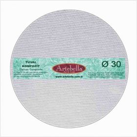 Artebella 30 cm Yuvarlak Preslenmiş Tuval Kompozit