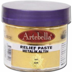 Artebella 335150 Metalik Altın 50 ml Rölyef Pasta
