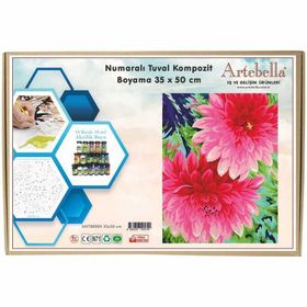 Artebella 35x50 cm Bahçe Numaralı Tuval Kompozit Boyama Seti
