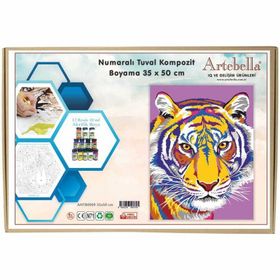 Artebella 35x50 Numaralı Kaplan Kompozit Tuval Boyama
