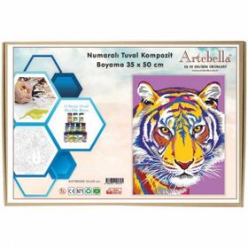 Artebella 35x50 Numaralı Kaplan Kompozit Tuval Boyama