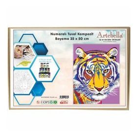 Artebella 35x50 Numaralı Kaplan Kompozit Tuval Boyama