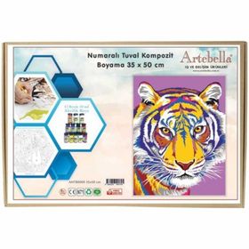 Artebella 35x50 Numaralı Kaplan Kompozit Tuval Boyama