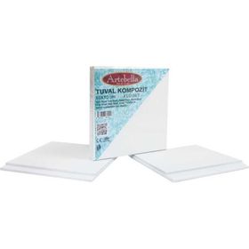 Artebella 4'lü set 10x10 cm Tuval Kompozit