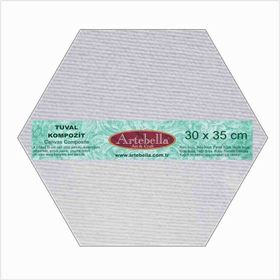 Artebella Altıgen 30x35 cm Tuval Kompozit