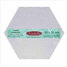Artebella Altıgen 30x35 cm Tuval Kompozit