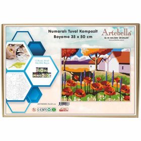 Artebella ANTB0008 Manzara 35x50 cm Numaralı Tuval Kompozit Boyama