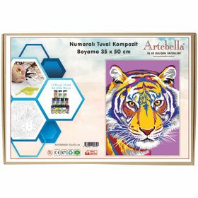 Artebella ANTB0009 Kaplan 35x50 cm Numaralı Tuval Kompozit Boyama