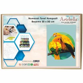 Artebella ANTB0010 Papağan 35x50 cm Numaralı Tuval Kompozit Boyama