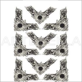 Artebella Artebella 1763 V Büyük Dantel Transfer (Açık Zeminde Uygulanır,23x34cm)