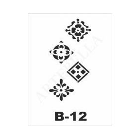 Artebella B-12 10X20 cm Stencil