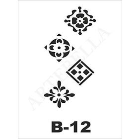 Artebella B-12 10X20 cm Stencil