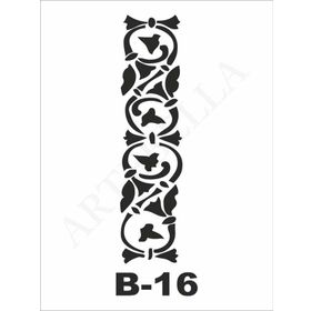 Artebella B-16 10X20 cm Stencil
