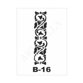 Artebella B-16 10X20 cm Stencil