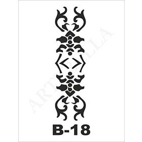 Artebella B-18 10X20 cm Stencil