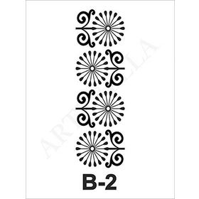 Artebella B-2 10X20 cm Stencil