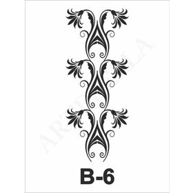 Artebella B-6 10X20 cm Stencil