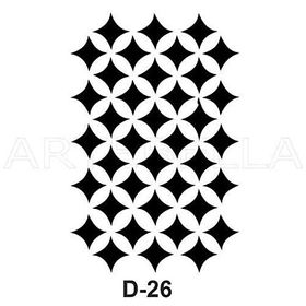 Artebella D-26 20X30 cm Stencil